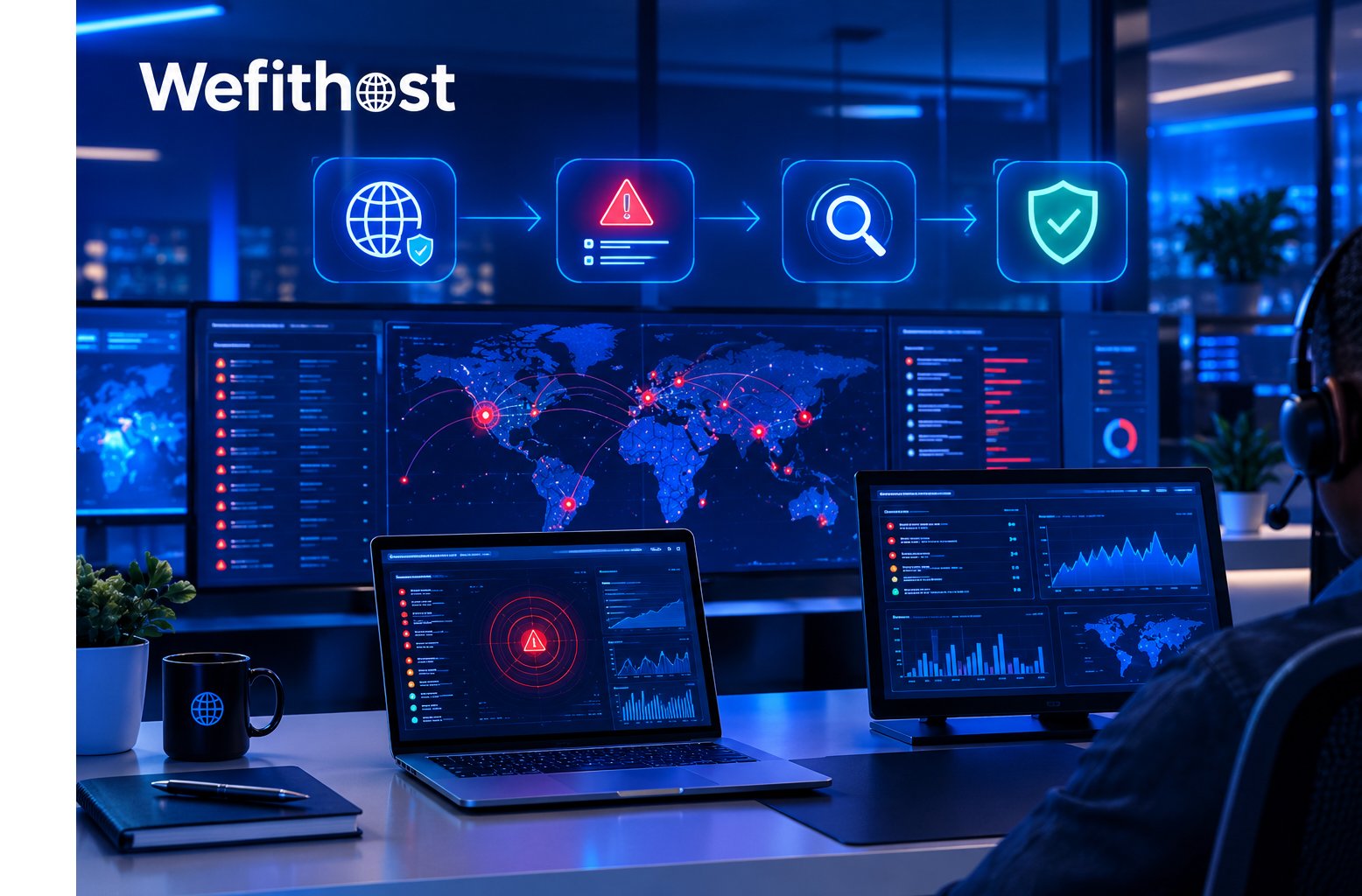 Security Operations Center monitoring dashboard