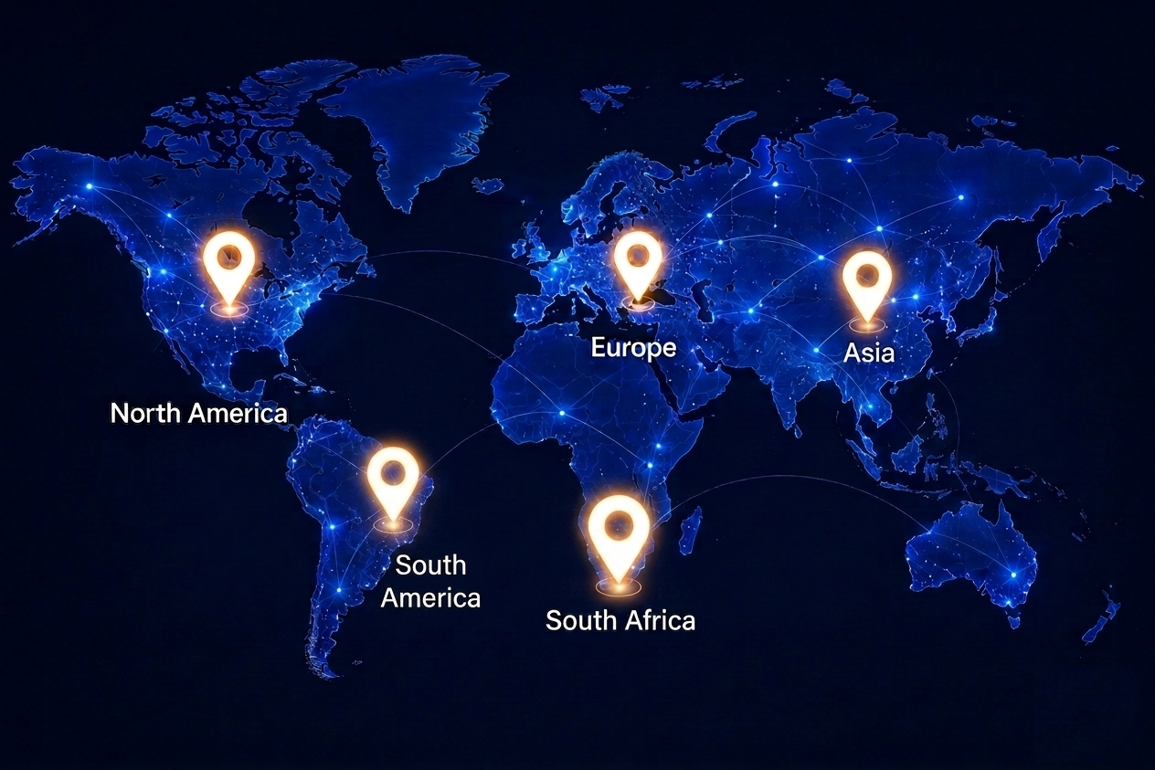 Global Network Matrix Grid Map